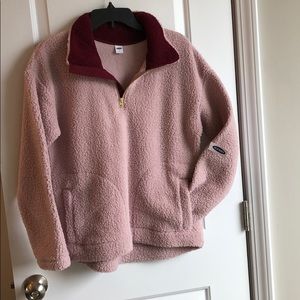 NWT Sherpa half zip fleece